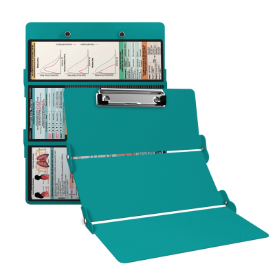 WhiteCoat Clipboard® Trifold - Teal Respiratory Therapy Edition